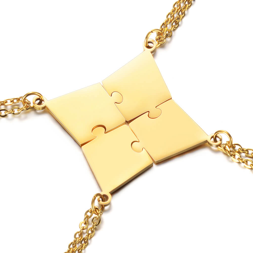 3-10 People Personalized Pizza Friendship Necklaces