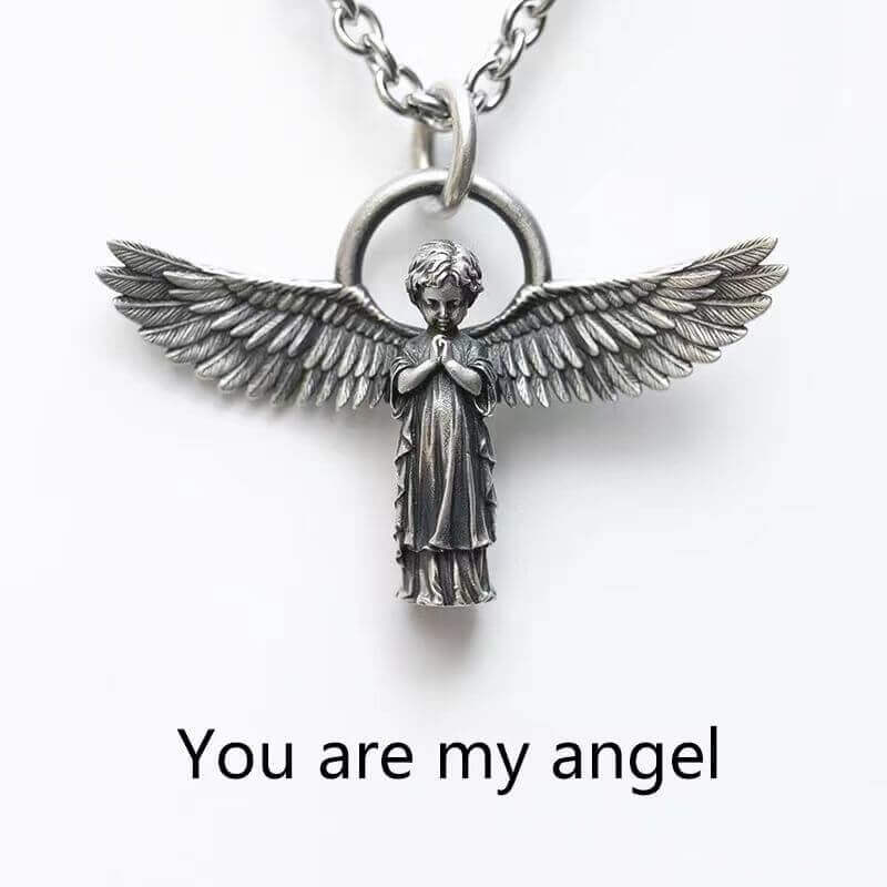 Angel Necklace Pendant Silver for Best friend