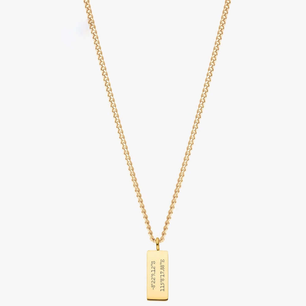 Sleek Bar Necklace with Custom Engravings - Ideal Gift for Friends & Family